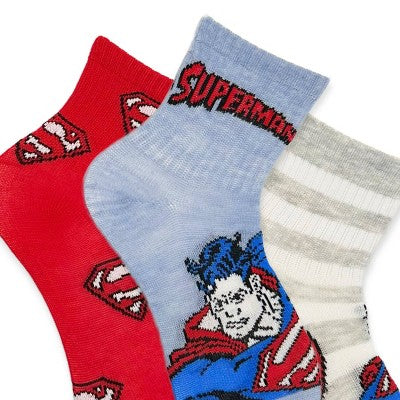 Boys' Warner Bros. Crew Superman Socks - Light Blue Denim M/L