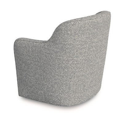 HomePop Upholstered Swivel Accent Chair White/Gray Boucle (LOCAL PICKUP ONLY)