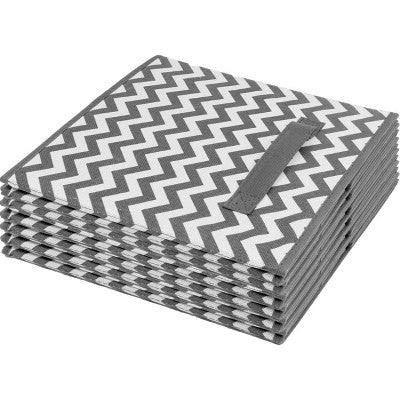 Sorbus Chevron Cube Basket for Home Bathroom and More