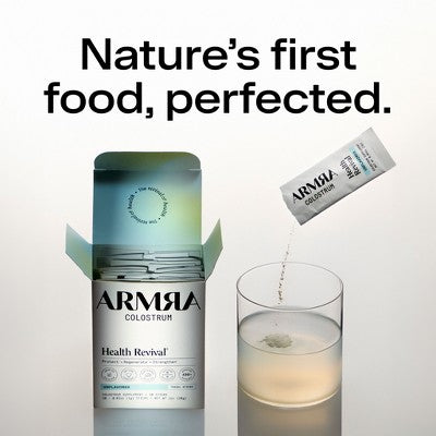 ARMRA Colostrum Powder Travel Packs - Unflavored - 1oz/30ct: Grass Fed, Non-GMO, Soy-Free, No Added Sugar