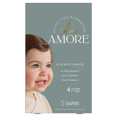 Amore by Pampers Diapers Trial Pack - Size 4 - 5ct