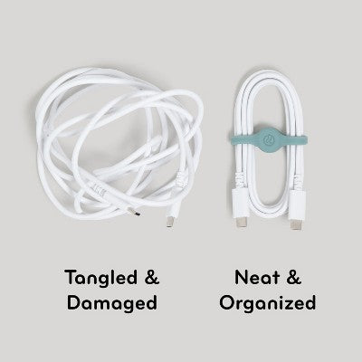 U Brands 3ct Silicone Magnetic Cord Bands