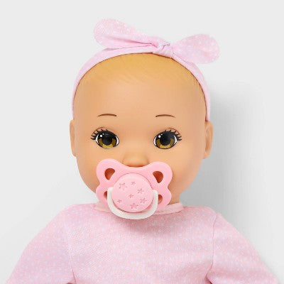 14" Girl Baby Doll - Blonde Hair + Hazel Eyes - Gigglescape