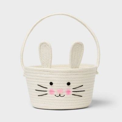 Easter Bunny Rope Basket White - Spritz
