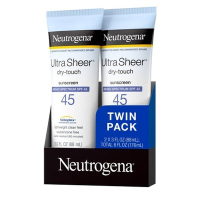 Neutrogena Ultra Sheer Dry-Touch Sunscreen Broad Spectrum SPF 45  oz /2ct