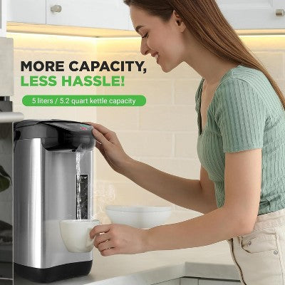 NutriChef 5 Liter Electric Water Boiler & Warmer - Digital Hot Pot Water Kettle with 5 Temperature Settings and Safety Lock (LOCAL PICKUP ONLY)