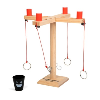 What Do You Meme? Buzzed 4-Way Hook & Ring Toss Game - Wooden Party Game for Adults