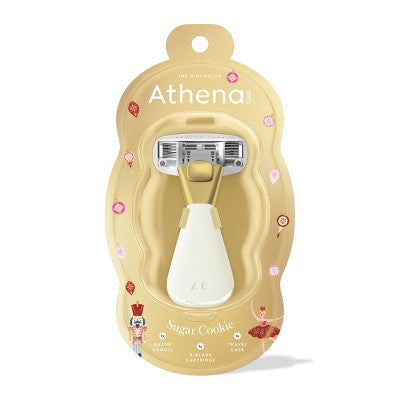 Athena Club Mini Razor - Trial Size - Sugar Cookie: Whole Body, 5 Blades, Manual