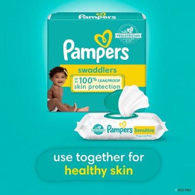 Pampers Swaddlers Sensitive Disposable Diapers - Sie 6 - 104ct