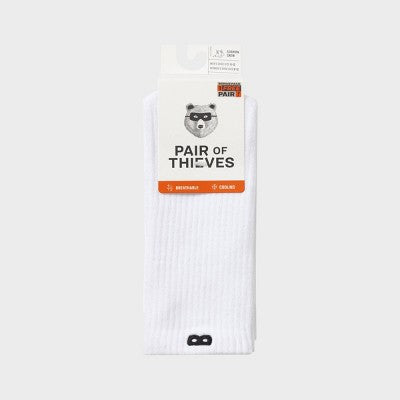 Pair of Thieves Men's 3+1 BOWO Crew Socks - White 6-12