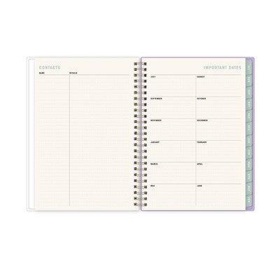 Blue Sky Brook Gossen Planner Notes 5.875"x8.625" Weekly/Monthly Wirebound 12 Month Purple Striped Undated