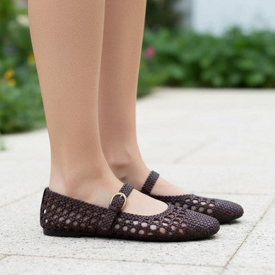 CUSHIONAIRE Windsor Woven Womens Flats with Adjustable Strap  6