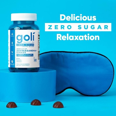 Goli Nutrition Ashwagandha Sugar Free Dietary Supplement Vegan Gummies - 60ct