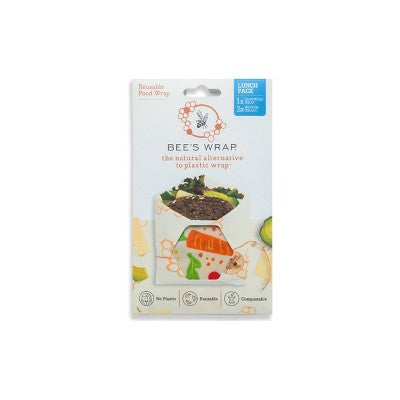 Bee's Wrap Standard Beeswax Compostable Lunch Wraps - 3ct