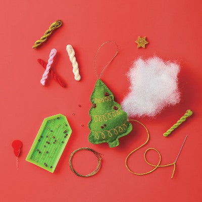 Christmas Craft 5ct Felt Ornaments Embroidery Kit - Mondo Llama