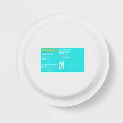 Green Botanical Paper Plate 10" - 54ct - up&up