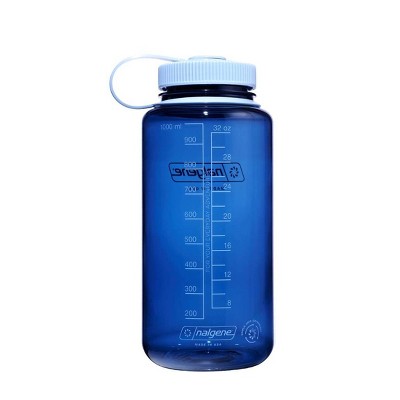 Nalgene 32 fl oz Plastic Wide Mouth Water Bottle - Indigo: Portable Drinkware, Recycled Content