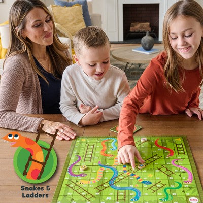 Chuckle & Roar 6-in-1 Family Game House - Classic Games Collection for Family Game Night