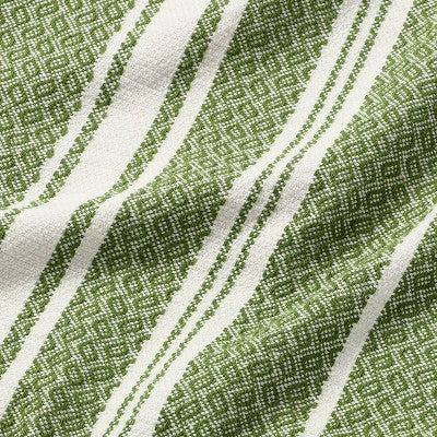 40"x72" Peshtemal Premium Lightweight Striped Oversized Beach Towel with Knotted Fringe Green - Threshold