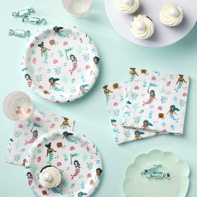 30ct Mermaid Lunch Napkins - Spritz
