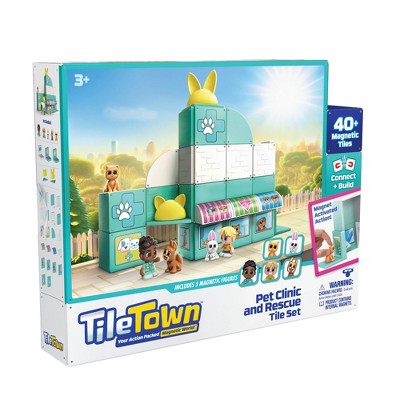 Tile Town Pet Vet Magnetic Tiles Playset