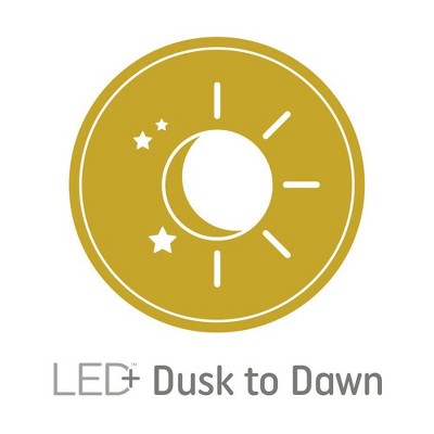 GE 2pk LED+ Dusk to Dawn A19 LED Decorative Light Bulb Soft White