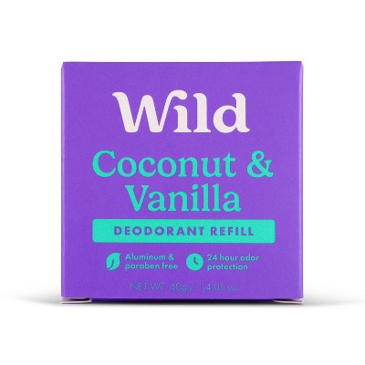 Wild Cosmetics - Coconut & Vanilla - Aluminum Free Deodorant Refill - 1.4oz