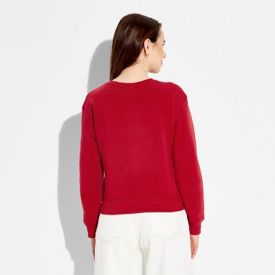 Women's TDWP New York Graphic Cardigan - Red XXS