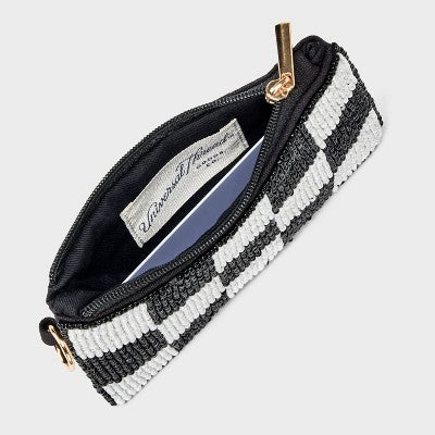 Checker Beaded Pouch - Universal Thread Black/White