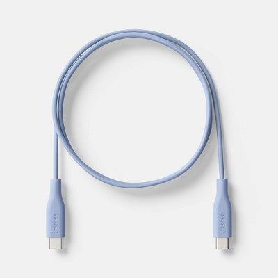 3' USB-C to USB-C Cable - heyday Periwinkle Blue: Male-To-Male, Type-C Cables