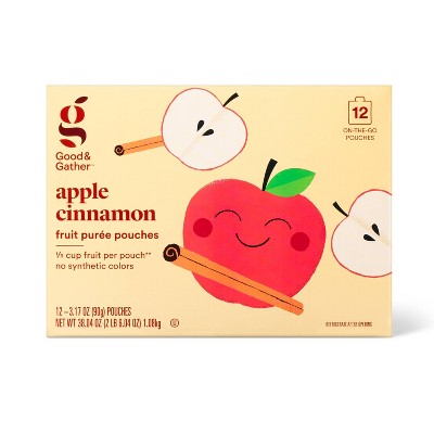 Good & Gather Apple Cinnamon Fruit Puree Applesauce Pouches - 12ct - Good & Gather