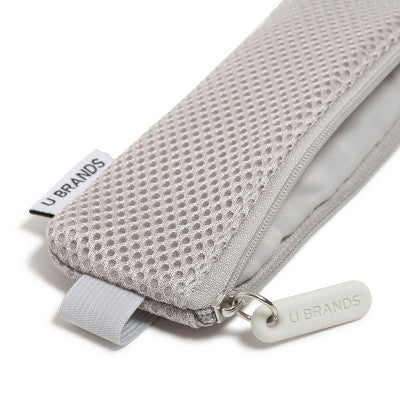 U Brands 1ct Mesh Zipper Pen Pencil Pouch with Elastic Band