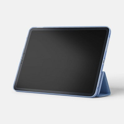 Apple iPad Pro 11 (4th Gen) and Air (5th Gen/M2/M3) Case - heyday Peri-Blue Debossed: Botanical Stylus Holder