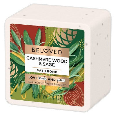 Beloved Cashmere Wood and Sage Bath Bomb - 4oz