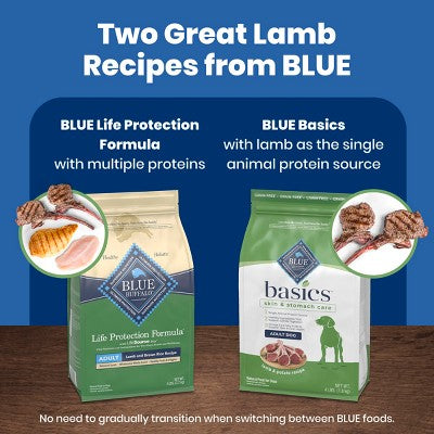 Blue Buffalo Life Protection Formula Natural Adult Dry Dog Food with Lamb and Brown Rice - 5lbs