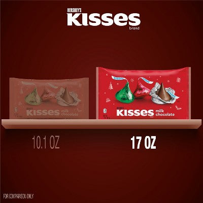 HERSHEY'S Kisses Milk Chocolate Christmas Candy - 17oz