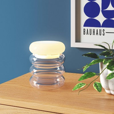 Portable Cordless Storage Novelty Table Lamp with Rechargeable Battery Clear - Room Essentials