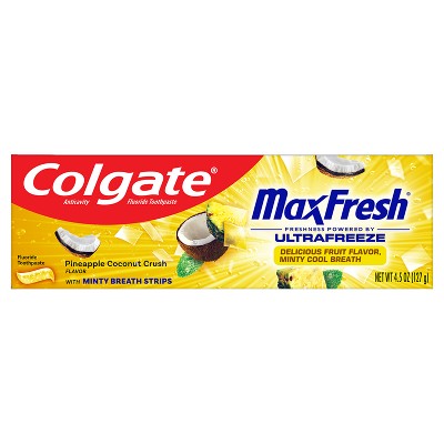 Colgate Max Fresh Anticavity Fluoride Toothpaste - Pineapple Coconut Crush with Mint - 4.5oz