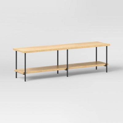 Wood and Metal TV Stand for TVs up to 60" Natural - Room Essentials (LOCAL PICKUP ONLY)