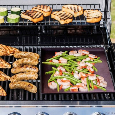 Char-Broil Carbon Steel Heat-Resistant Griddle Stone Grill Topper Silver