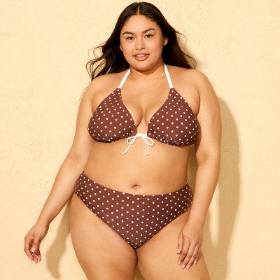 Women's Mid-Rise High Leg Cheeky Coverage Bikini Bottom -  1X