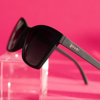goodr New Wave Renegade Pop G Cateye Sunglasses: Polarized Plastic Lenses, One Size Fits Most, 13+ Years, Black Frame