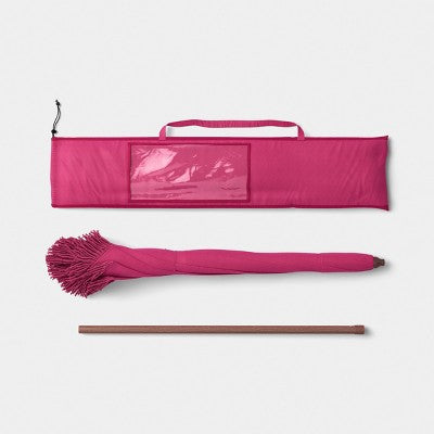 7.5" Round Fringe Valance Outdoor Patio Umbrella Rose Pink - Threshold (LOCAL PICKUP ONLY)