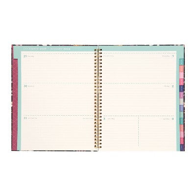 greenroom Planner 2026 Weekly/Monthly 8.5"x10.75" Large Hardcover Midnight Wildflower