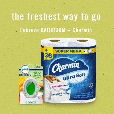 Febreze Bathroom Air Freshener Mango Splash - 2ct: Oil, Non-Powered