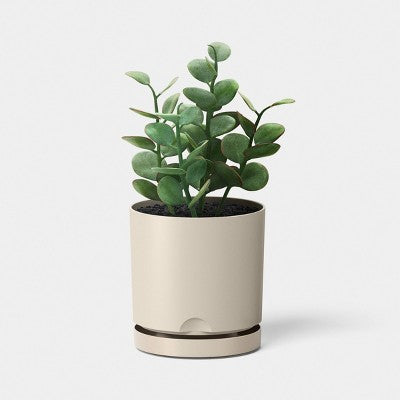 2pc Recycled Resin Indoor Outdoor Planter Pots Tan 4" - Room Essentials