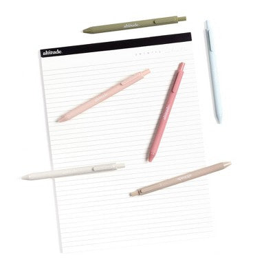 Altitude 6pk Retractable Ballpoint Pens 1.0mm Black Ink Eucalyptus