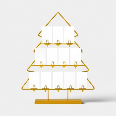 Gold Metal Standing Tree 12 Photos Display with Ornament Clips - Wondershop