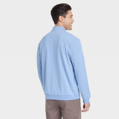 Men's Comfort 1/4 Zip Sweatshirt Goodfellow & Co Heather Blue M