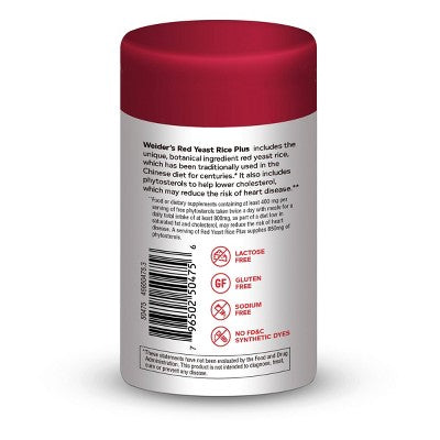 Weider Red Yeast Rice Dietary Supplement Capsules - 120ct